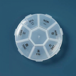 Uus 7-p&auml;evane mini-n&auml;dalane tablett tableti ravimikarbi korraldaja konteineri &uuml;mbris Pillide karbi jagajad reisipillide konteineri pillikarp