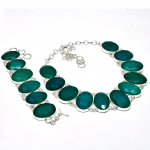 Kaunis smaragdiga v&auml;&auml;riskivi k&auml;sit&ouml;&ouml; 925 sterlingh&otilde;be ehted smaragd kaelakee k&auml;ev&otilde;ru komplekt, antiikne ehtekomplekt, kingitus naisele 20" roheline