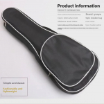 &Uuml;hendkuningriigi veekindel puuvillane Ukulele kott, &uuml;hekihiline valge servaga, professionaalne Oxfordi disain Single Layer Waterproof