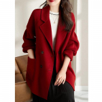 Pintsak Naiste Uus V&auml;ike Mees On Sel Aastal Populaarne, Keskmised ja Pikad Villased Mantlid 2XL