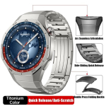 Luksuslik titaanist rihm Huawei Watch GT 5 Pro jaoks, metallist k&auml;ev&otilde;ru Huawei Watch GT5 Pro jaoks, spetsiaalne kellarihm Quick detach gray