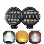 7 tolli 69W &uuml;mmargune kohtvalgusti k&otilde;rge/madala valgusvihuga p&auml;evas&otilde;idutuled LED t&ouml;&ouml;-s&otilde;idutuli udutuli veoautole Jeep off-road 4WD maasturile UTV ATV 2pcs