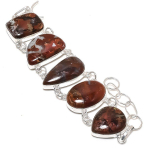 Seam Agate Handmade 925 Sterling Silver Bracelet7-8 l4a52