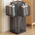 Rauast vihmavarjuhoidja stend supermarketile, suure mahutavusega With 2 Small Holder