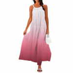 Naiste suvine vabaaja mood traksidega varrukateta kleit L sinine