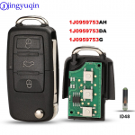 jingyuqin 433Mhz ID48 v&otilde;tmekorpus VW Volkswagen Golf Passat Polo Jetta Touran Bora Sharan 1K0959753G 1J0959753DA 1J0959753AH jaoks Board Only rajah v&auml;rvi