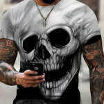 Uus suvine meeste mood T-s&auml;rk Personality Lion Printed Meeste T-s&auml;rk Top XS valge