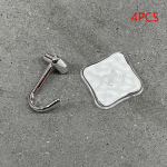 Akr&uuml;&uuml;list luksuslik seinakonks kodukaunistusega Tugev kleepuv vannitoa k&auml;ter&auml;tikuhoidja, ilma augustamiseta rippuv riidepuu uks tagapool v&otilde;tmekoti hoidja 1PCS