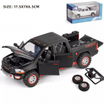 1/32 M&otilde;&otilde;tkavas Dodge RAM Pikap Auto Sulamist Mudel Heliga, Valguse ja Vedruga Tagasip&otilde;rkega Tegevusega - Laste M&auml;nguasi Seikluslikuks M&auml;nguks must