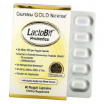 Probiootikumid, LactoBif Probiotics 30 miljardit, California Gold Nutrition 60 kapslit (69427002)