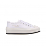 (w) Dior Dioriviera Walk'n'dior Platvormiga Tennised Tuttidega Tikitud Puuvillane L&otilde;uend Valge EU 38W