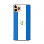 Coque iPhone &ndash; mitmev&auml;rviline &ndash; Drapeau Nicaragua &ndash; Souple &ndash; &uuml;hilduv iPhone 11 Pro Max