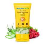 Mamaearth HydraGel Sunscreen SPF 50 PA++++ With Aloe Vera & Raspberry | Lightweight Non-Sticky Sun Protection | UVA UVB Shield | 50 g
