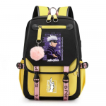 Populaarne Anime Satoru Gojo Harajuku Muster Seljakott Teismeliste Mood V&auml;ljas T&otilde;mblukuga Seljakott USB Suure Mahutavusega Seljakotid kollane