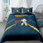 Tagasi Tulevikku Sci-fi Tekikott Komplekt King Queen Double Full Twin &Uuml;heinimesevoodi Linane Komplekt 150x200cm