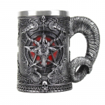 Baphomet Pentagram Horn Goblet Veiniklaas Gooti Wicca Pagan M&uuml;stiline Tankard Kohvi &Otilde;llekruusid 600ml 200ml Mystic Wicca Fan Kingitus 501-600ml