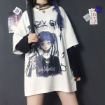 Naiste T-s&auml;rk Harajuku Goth Naiste T-s&auml;rk Esteetiline lahtine punk Dark Grunge Naiste gooti top T-s&auml;rgid Riided Y2k t&auml;navar&otilde;ivad XL