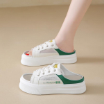 CRLAYDK Suvised Naiste Slip-On V&otilde;rkjalatsid Avatud Varba Platvormiga Tennised Tagant Lahtised K&auml;imiseks Vabaaja Klipid Mugavad Slaidid Mokassiinid 35