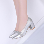 Suvi Seksikas Mood Naistele Elegantne Keskmise Kontsaga Kingad Naine Libisevad Terava Otsaga Kingad Daamidele Kuldne H&otilde;bedane Bling Kingad Suurus 35-41 38 h&otilde;be