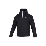 Nike Therma-Fit Legacy Kahepoolne Kapuutsiga Soe Puuvillane Jakk Meeste &Uuml;ler&otilde;ivad Must DH2784-010 M