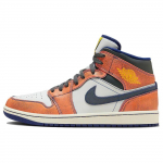 Air Jordan 1 Mid SE Flight Vintage Meeste tossud Oranž Summit-Valge Raud-Hall FV3619-106 42.5