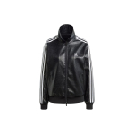Adidas Originals Firebird Premium Kunstnahast Luksuslik KolmeTriibuline V&auml;rviplokk Spordijakk Naiste Jakk Must IY2912 XS black