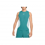 Nike Court Slam Dri-Fit Logoga &Uuml;mmarguse Kaelusega Mugav Vabaaja Varrukateta Vest Meeste Topid Mineraalsinine Valge HQ6406-379 L