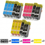 Canon PGI-525 - CLI-526 tindikassetid pixma IP4850- MG5250- MG5150 jaoks - 15 tk komplekt