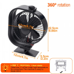 4 Labaga Kuumusj&otilde;ul t&ouml;&ouml;tav pliidiventilaator Seisev Kuumusj&otilde;ul t&ouml;&ouml;tav kaminaventilaator Palk-puuk&uuml;ttekolde kaminaventilaator kaanega K&uuml;teventilaator Vaikne must