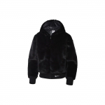 Nike Sportswear Essentials Kunstkarusnahast Jakk Must/Valge Naistele Streetwear DD5116-010 XL