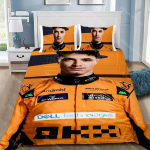 Tekikate Padjap&uuml;&uuml;r Voodipesukomplekt F1 L-Lando N-Norris T&auml;iskasvanud Poiss T&uuml;druk Magamistoa Kaunistus Laste Kingitus &Uuml;heinimese Kaheinimese Suur Suurus EU Single 135x200cm