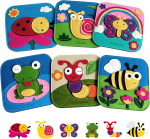 Montessori m&auml;ngukaelkirjak h&otilde;ivatud tahvel 3D-viltraamat peenmotoorika jaoks Alushariduse harjumused Teadmiste arendamine