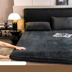 Soe pehme kristallist sametist voodilina Pestav libisemisvastane madratsikate King Queen-suurus &uuml;hev&auml;rviline paks tepitud madratsikaitse voodipesu 120X200X25CM