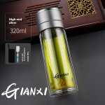 &Uuml;he nupuga avatav kaas K&otilde;rge temperatuuriga tee eraldamise tass meeste kontoripressiga veetass teetass kiiresti avatav topeltklaas 320-500ml