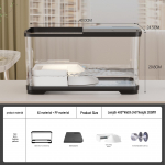 Kilpkonnakast koos p&auml;evitamis- ja ronimisplatvormidega, &ouml;koloogiline kasvatuskast, integreeritud filtriga lihtsaks hooldamiseks