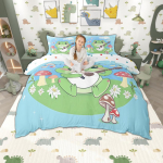 Homewish Koomiksikonna Tekikate Komplekt Lastele, Armas Loomade Voodipesu Komplekt, Naljakas Loodusloomade Tekikate Komplekt DE XS 100x135cm 2pcs&set