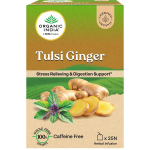 Organic India Tulsi Ingveri Taimetee Kotikesed 25 tk | Stressi Leevendus, Seedimine & L&otilde;&otilde;gastus Tee