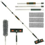 Aknakaabits Multifunktsionaalne aknapuhastust&ouml;&ouml;riist 57/89-tollise pikendusega painduva aknapostiga eemaldatava mikrofiiberpuhastiga