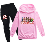 M&auml;ng Robloxi perifeeria riietekomplekt V&auml;ikelapsed T&uuml;drukute riided Poiste jakk P&uuml;ksid 2 tk komplekt Laps Sport Vabaaja kost&uuml;&uuml;m Kingitused 150 pink