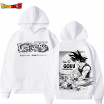 Anime Dragon Ball Z Son Goku Manga-stiilis kahepoolse tr&uuml;kiga kapuutsiga pusa Mugav kapuutsiga pusa f&auml;nnidele ja igap&auml;evaseks kandmiseks S