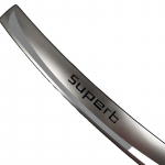 Roostevabast terasest tagumise kaitseraua kaitse liist pagasiruumi kaitseraua kate viimistlus auto stiilimine Skoda Superbile h&otilde;be