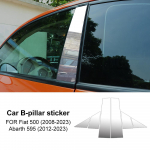 Auto Akna Ukse Pilar A B Pilar Posti Liistukate Fiat 500 08-23 Abarth 595 2012- jaoks L&auml;ikiv Must PC Kleebised Tarvikud h&otilde;be