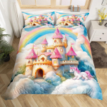 Printsessi voodipesukomplekt, unelmide lossi ja t&uuml;druku tekikomplekt, muinasjutuline aed, laste magamistuba, kolmeosaline komplekt Spain Cama 90 gray