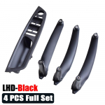 LHD RHD Carbon 4pcs Inner Door Handle panel Kit replacement parts decoration for BMW X5 X6 E70 E71 2007-2013 LHD Black 4Pcs
