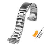 16mm roostevabast terasest t&auml;iskilpkonnakujulise pandlaga rihm G-Shock Casio GM-110 GA-110GB seeria v&auml;iksematele terasest p&uuml;ssmetallv&auml;rvi k&auml;ekelladele 16mm