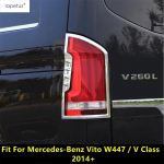 Auto tagumised tagatulede raami dekoratiivkate sisekujundus Mercedes-Benz Vito W447 / V-klass 2014 - 2025 jaoks ABS-kroomi tarvikud