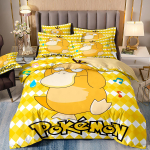 3D-prinditud Pikachu voodipesukomplektPokemoni tekikate padjap&uuml;&uuml;r Lastele Poiss T&uuml;drukAnime Charmander Tekk Tekk AU Queen(210*210cm)3pcs