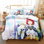 3D Multikad Lumivalguke Punaste Juustega Voodipesukomplekt &Uuml;he Inimese Twin T&auml;is Suur Queen King Suurusega Voodikomplekt T&auml;iskasvanu Laste Magamistoa Tekikoti Komplektid EU Single(135*200cm)3pcs