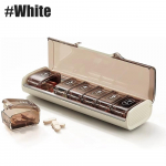 N&auml;dalane pillide korraldaja Suured sahtlid Suur pillikarp toidulisanditele Jumbom&otilde;&otilde;dus pillihoidja vitamiinidele Hiiglaslik ravimikorraldaja valge