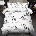 Seebra tekikate Tekikate sebratr&uuml;kiga Sobib lastele poistele t&uuml;drukutele ja t&auml;iskasvanutele Pehme mugav ja hingav EU Single(135*200cm)3pcs